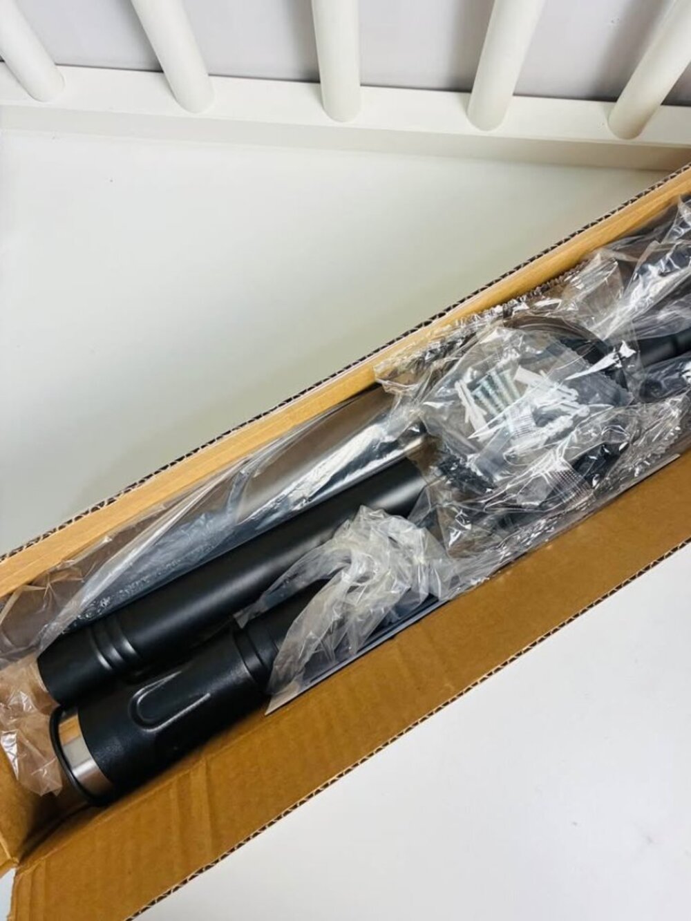 Shower Curtain Rod, 42-60 inches Black Tension Shower Curtain Rod No Drilling